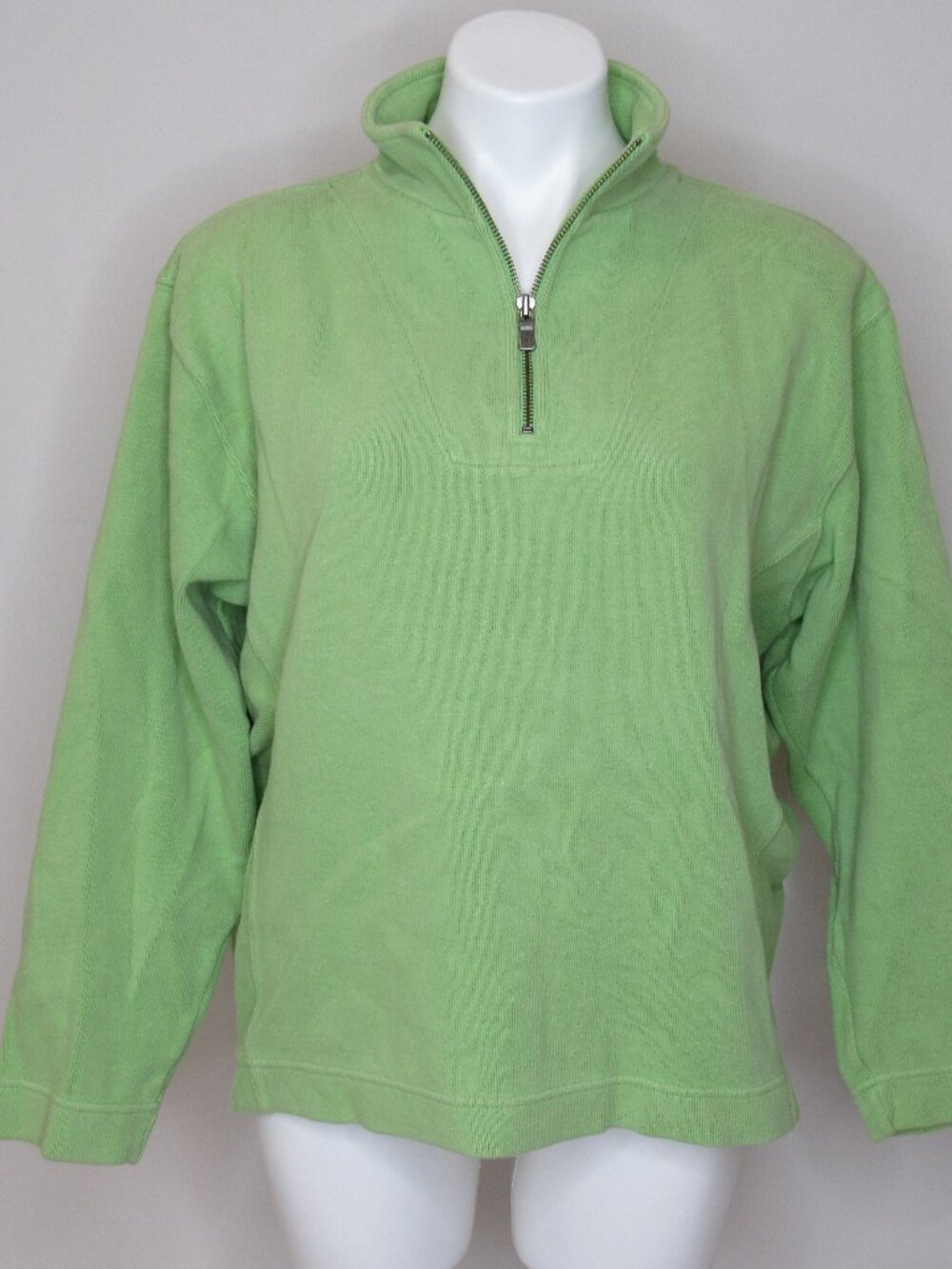 Tommy Bahama Green Aruba 1/2 Zip Pullover Sweatshirt Top Women's L Large